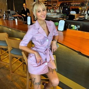 Pink dress with pockets